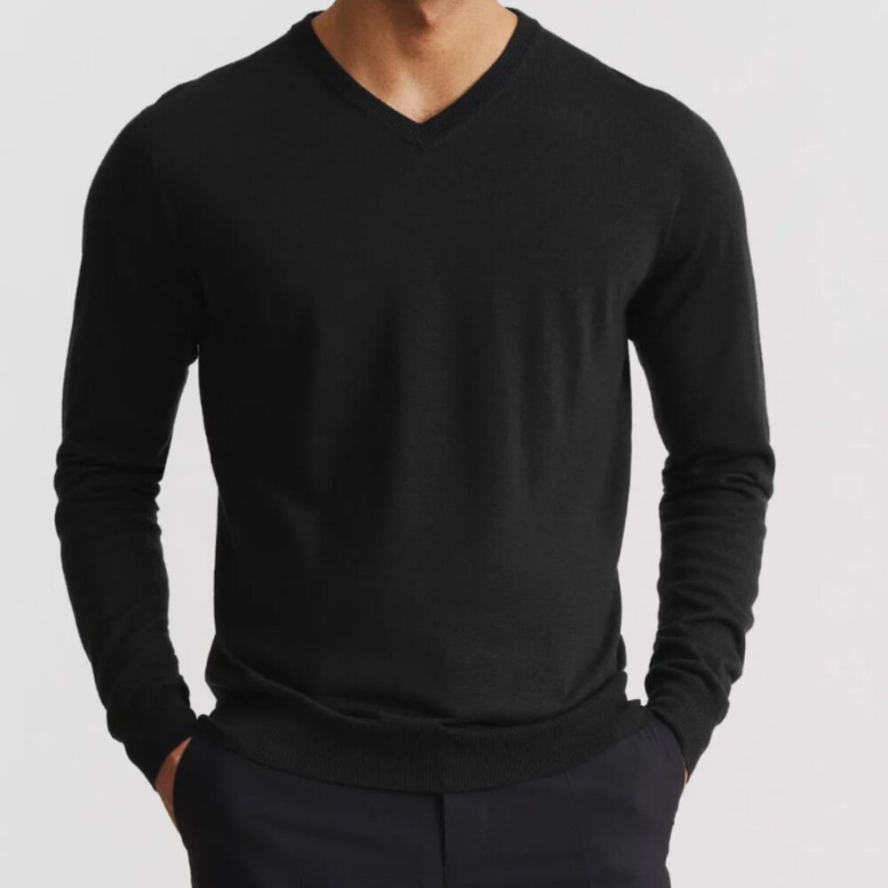 Combatant Gentlemen Black V-Neck Sweater